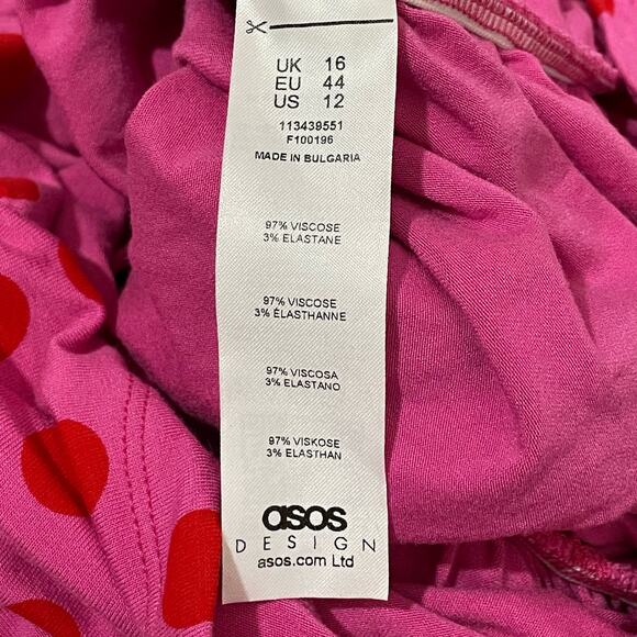 ASOS Design Maternity Cami Strappy Midi Dress - Spot Print - US 12 - Picture 11 of 14